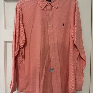 Polo by Ralph Lauren Men’s Orange Check Button-Up Shirt